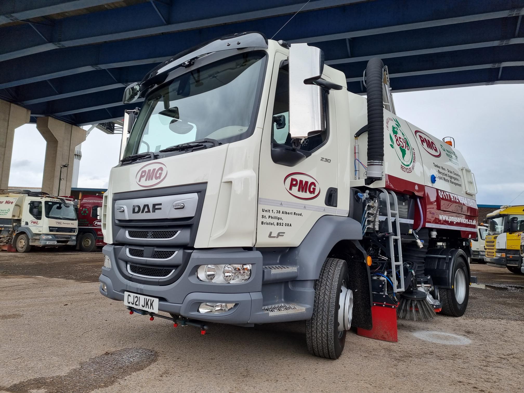 Road sweeper in winter