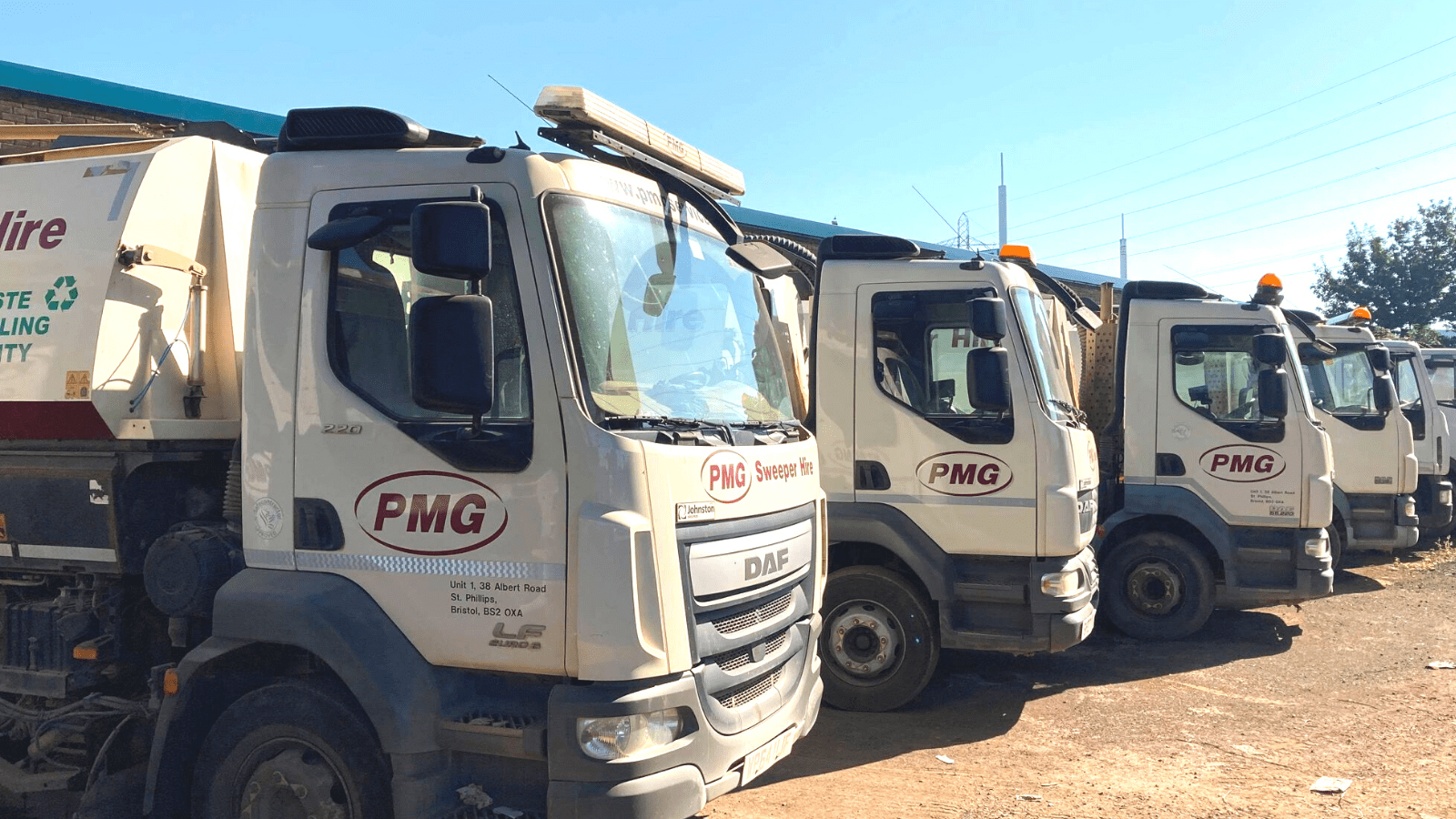 Road sweepers at PMG's Cole Road depot